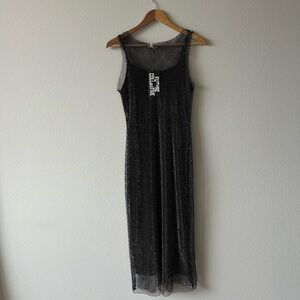 Future Collective Black Sequin Mesh Dress